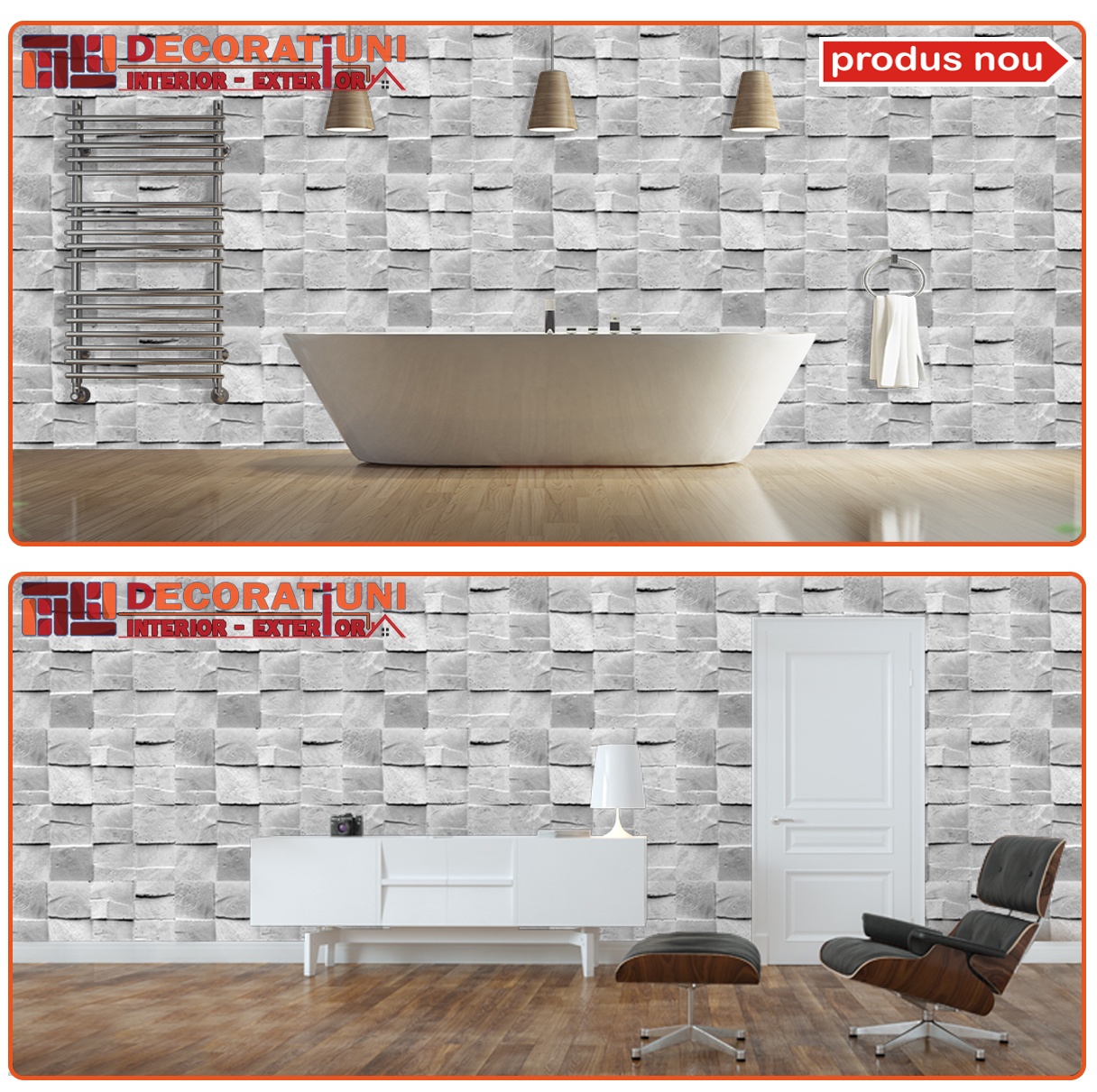 Decoratiuni Interioare/Exterioare - Cuburi cu lemn - imagine 3